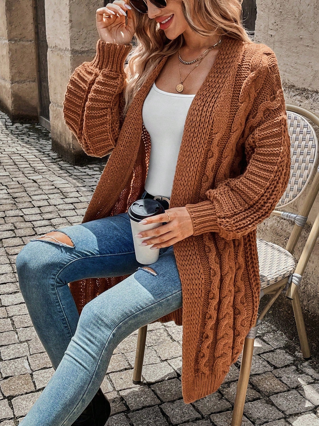 Cruisin Cable Knit Duster