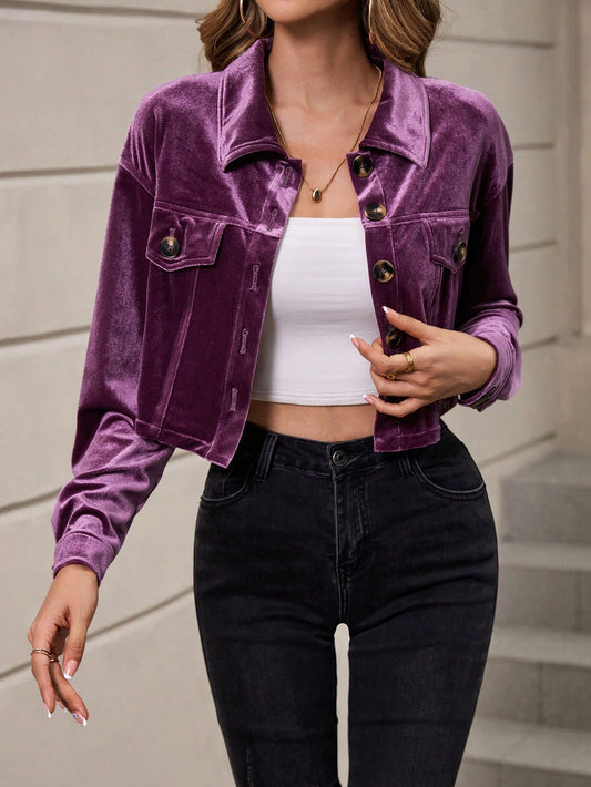 Crop Velvet Jacket