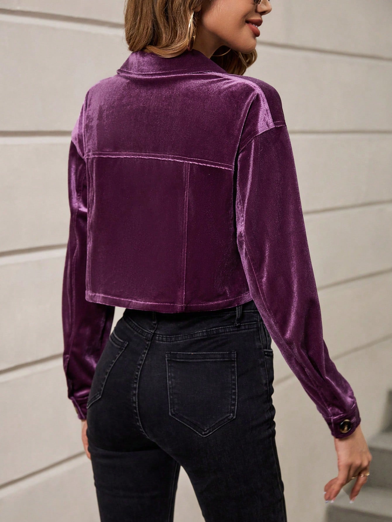 Crop Velvet Jacket