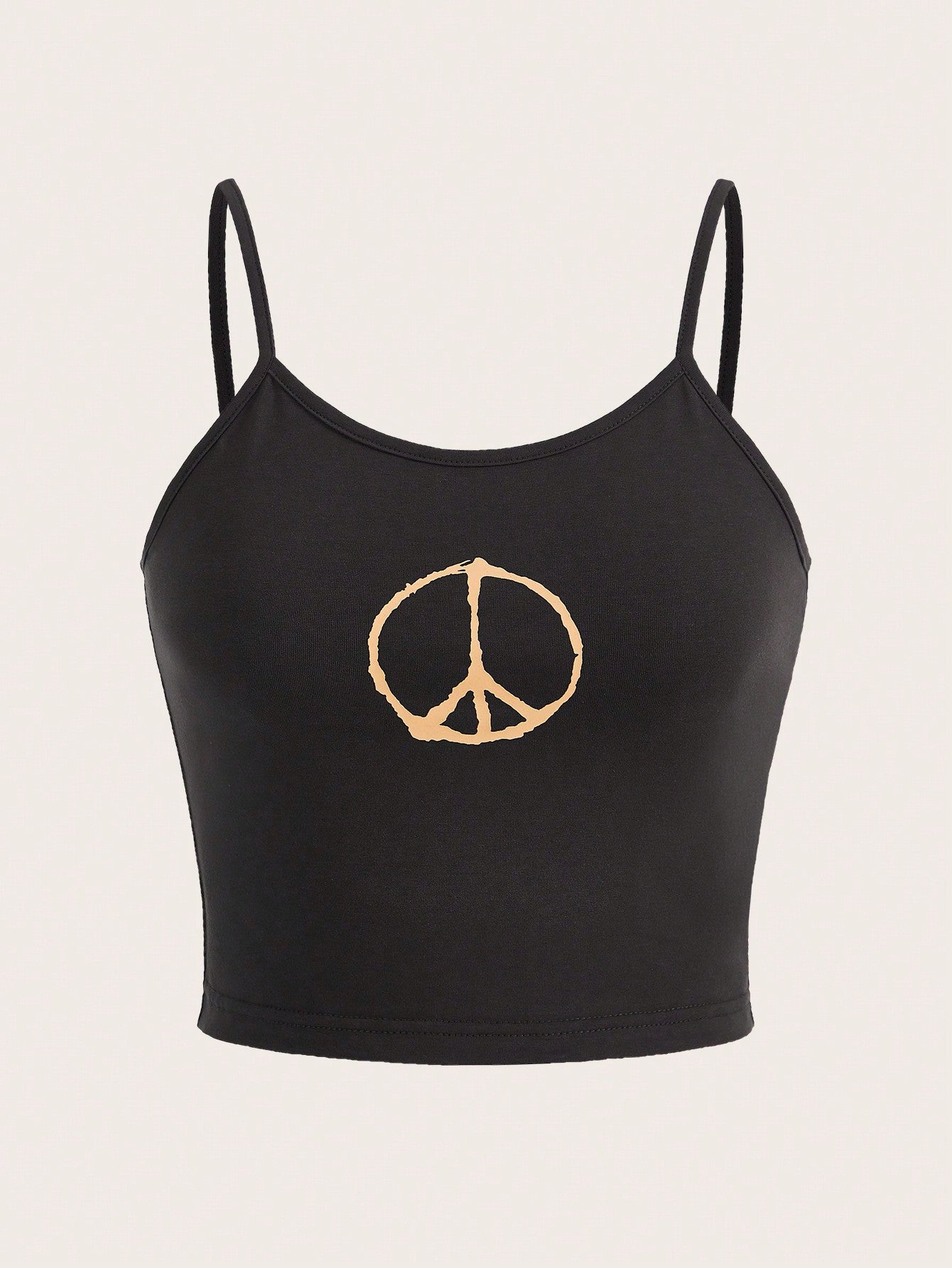 Peace Graphic Print Cami Top