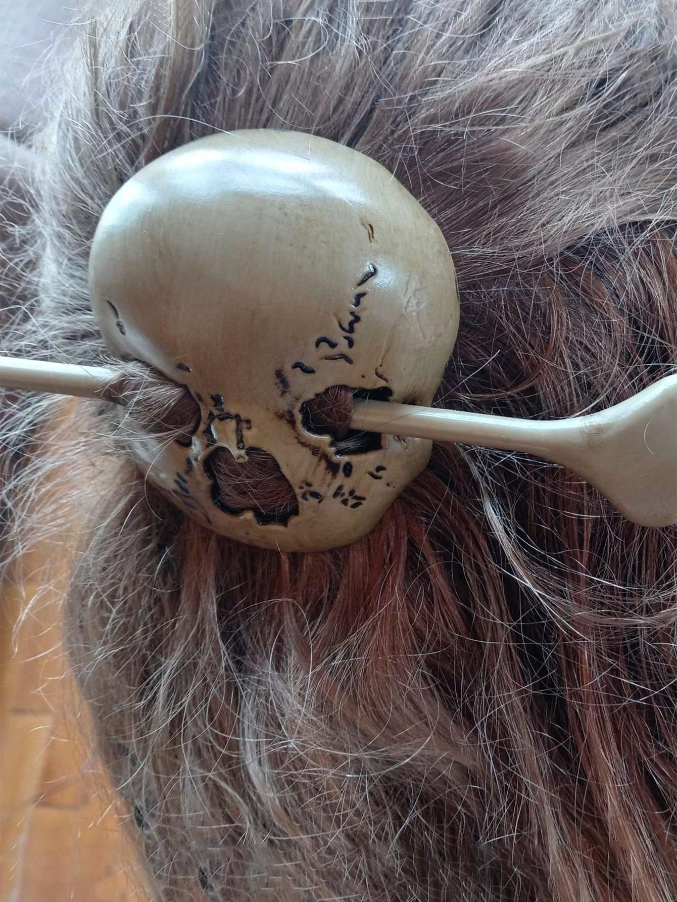 Horquilla de pelo de calavera