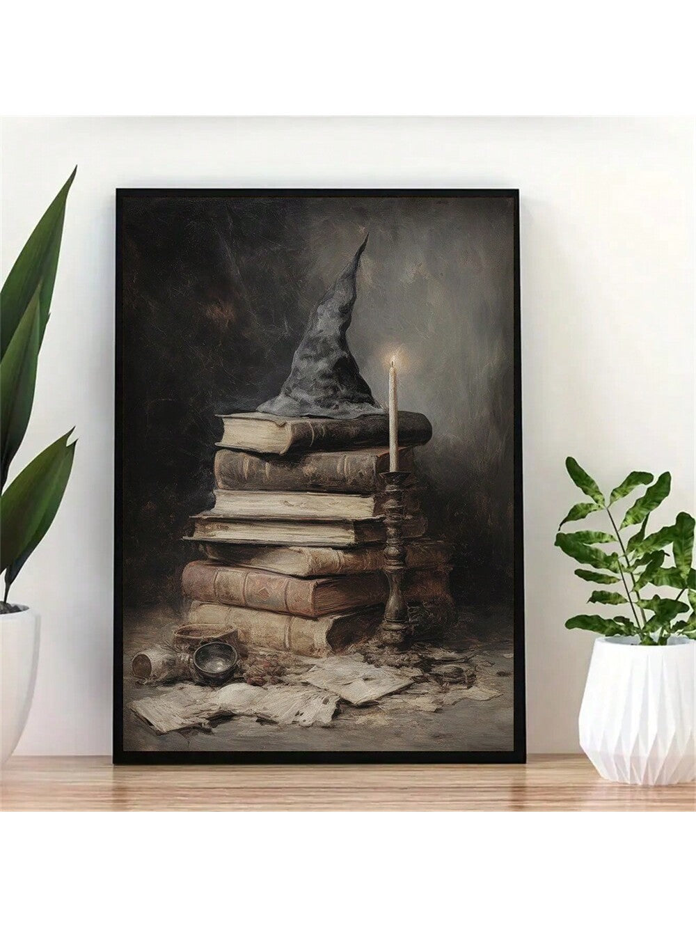 1Pc Frameless Vintage Magical Witchcraft Book Poster