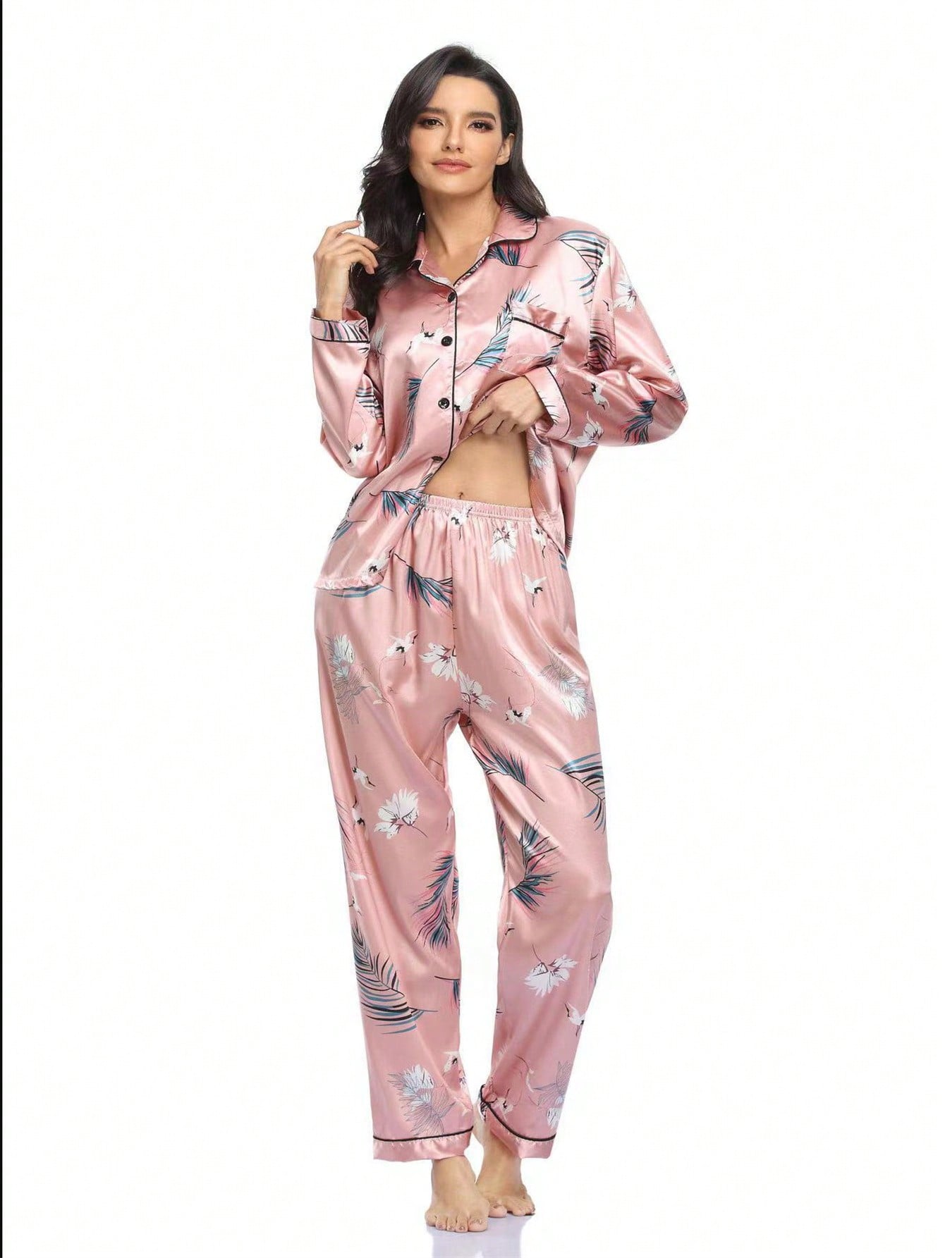 Moon Child Long Sleeve Shirt & Pants Pajamas Set