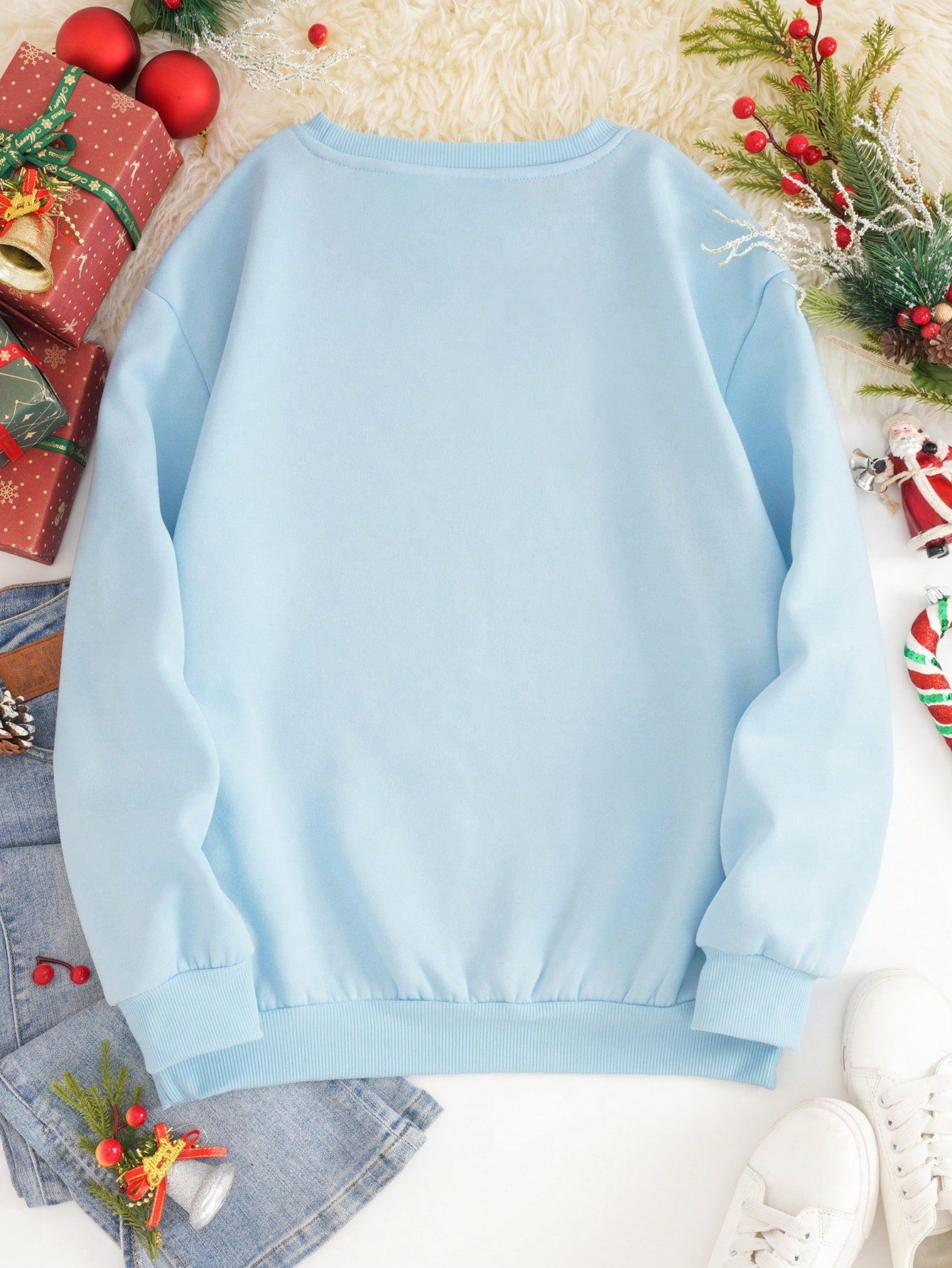 Christmas Print Drop Shoulder Sweatshirt •multiple colors