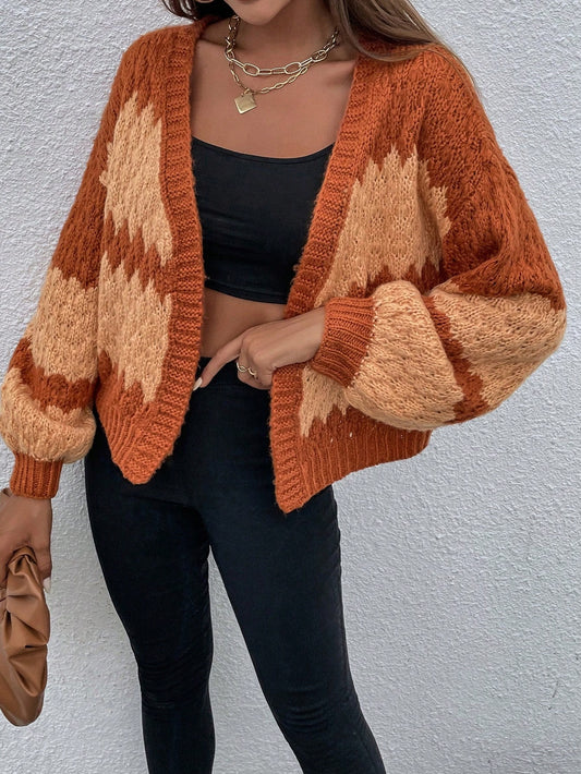 Life Is Swell Color Block Cardigan