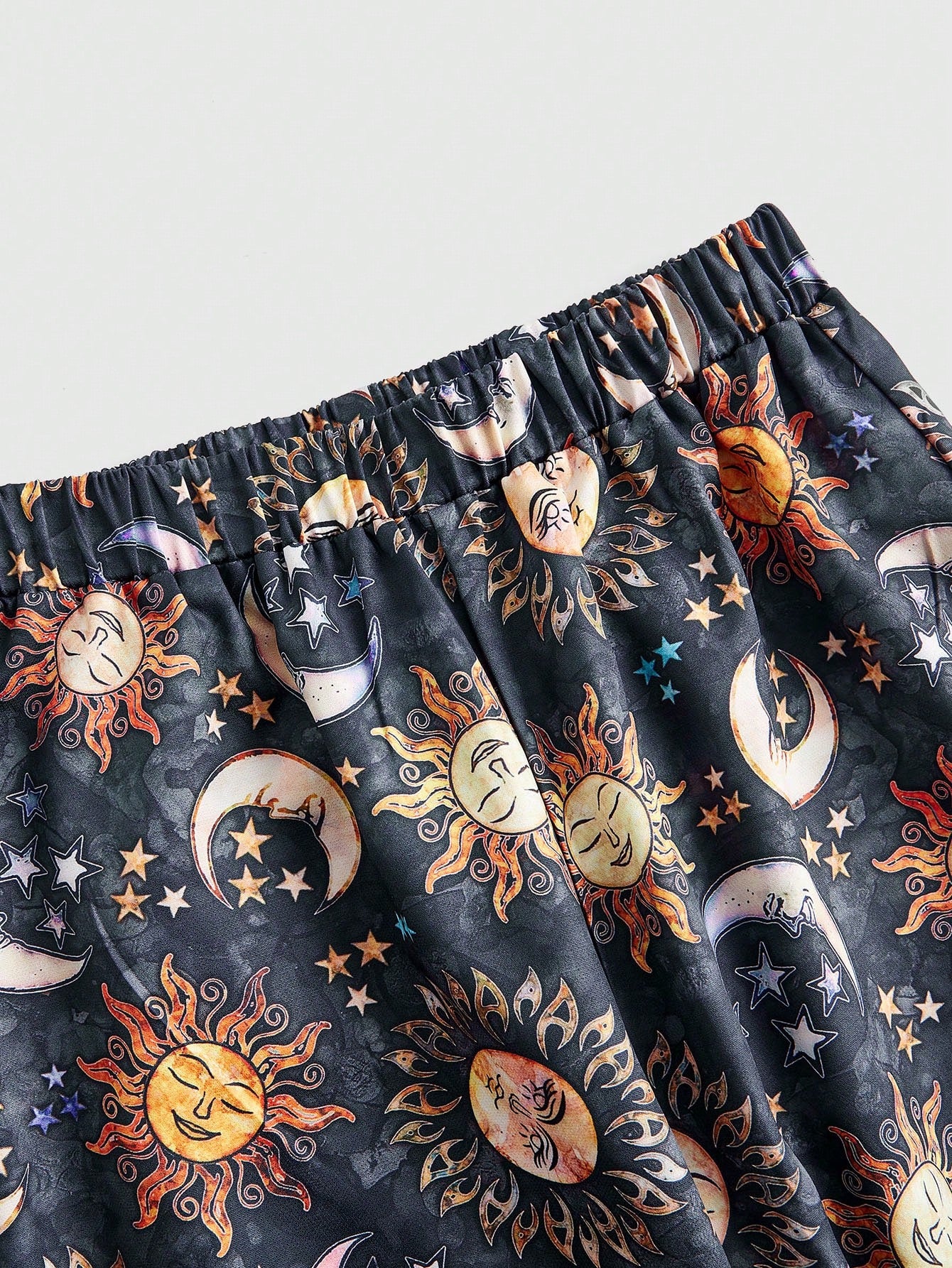 Bright Hippie Sun & Moon Print Wide Leg Pants