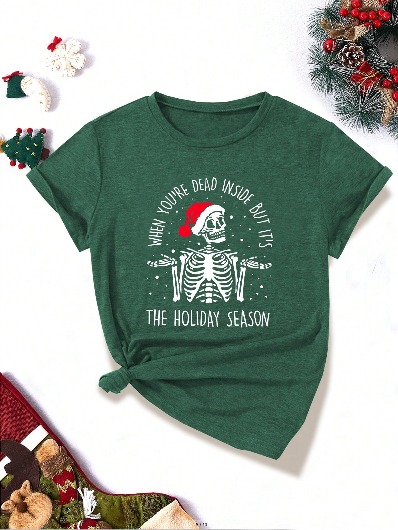 Christmas Skeleton Graphic Tee