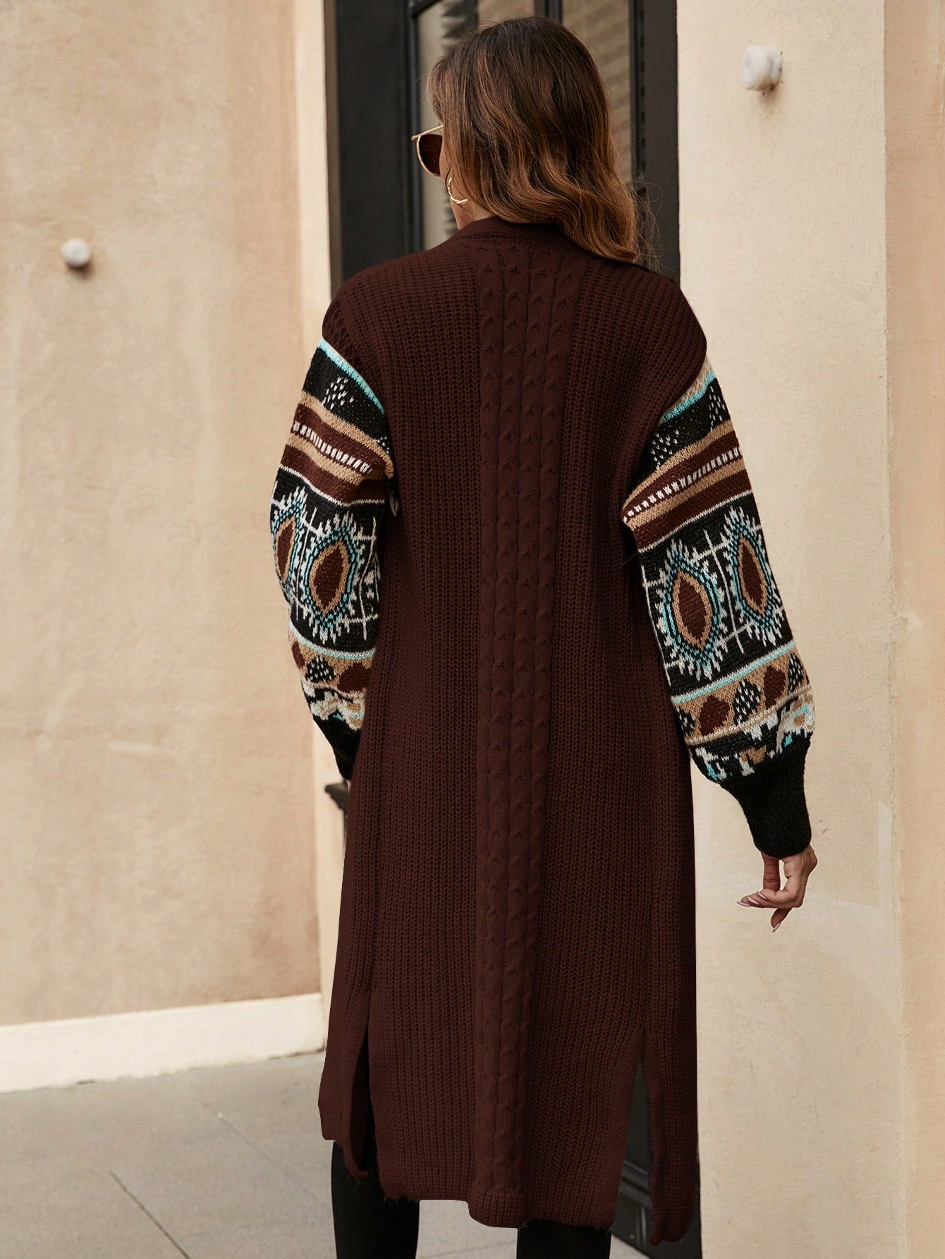 Kindness Matters Geo Print Sleeve Duster