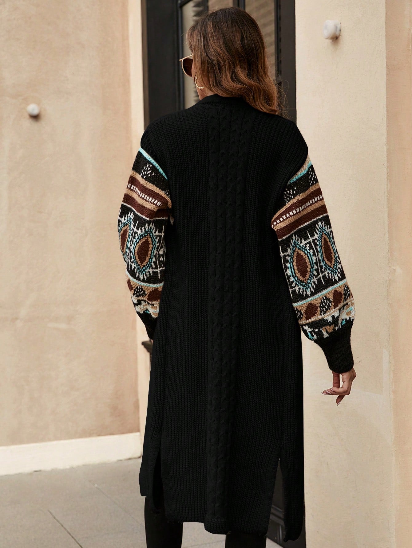 Kindness Matters Geo Print Sleeve Duster