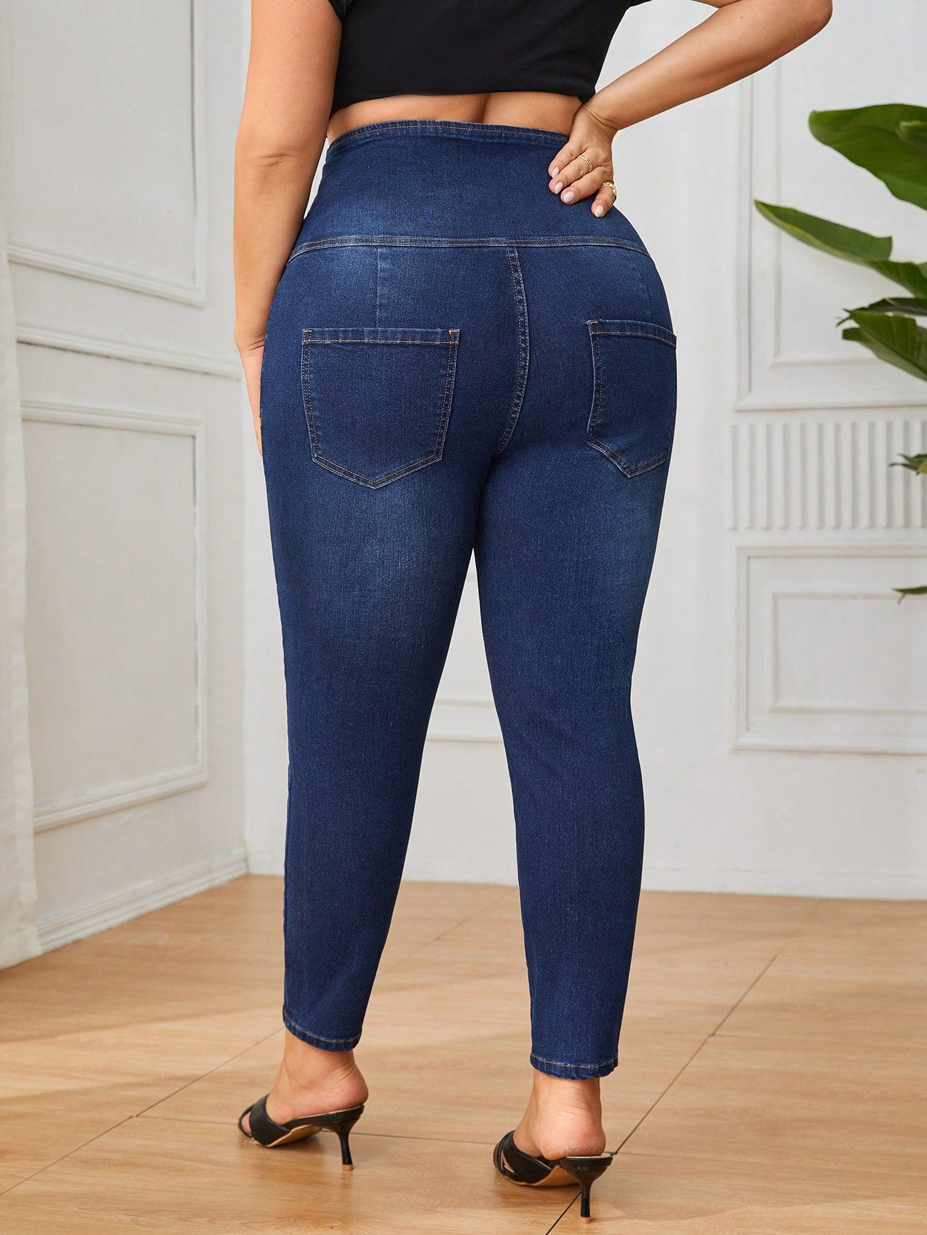 Plus* High Maintenance High Waist Ripped Raw Trim Skinny Jeans