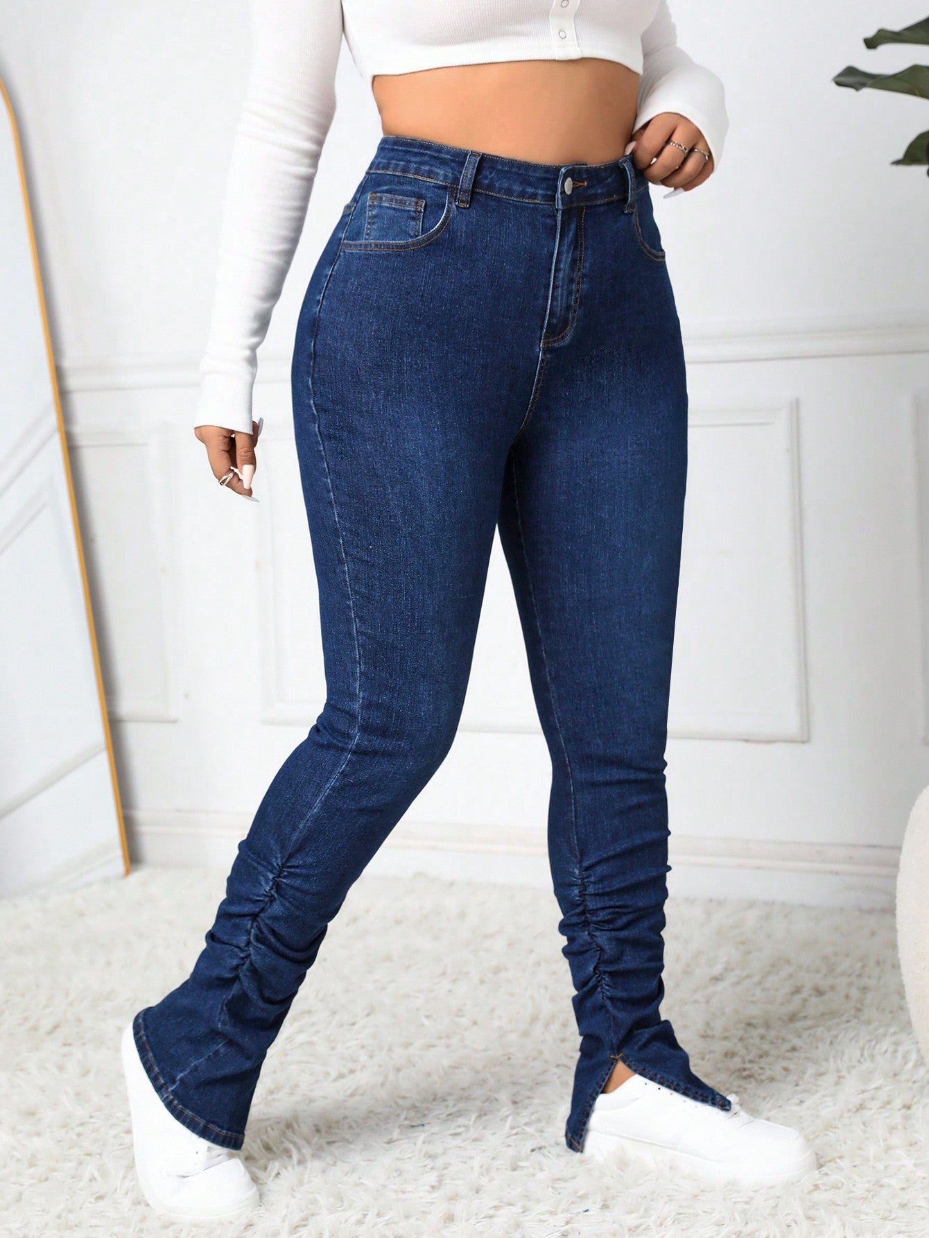 Plus* IDC  Flap Pocket Flare Leg Jeans