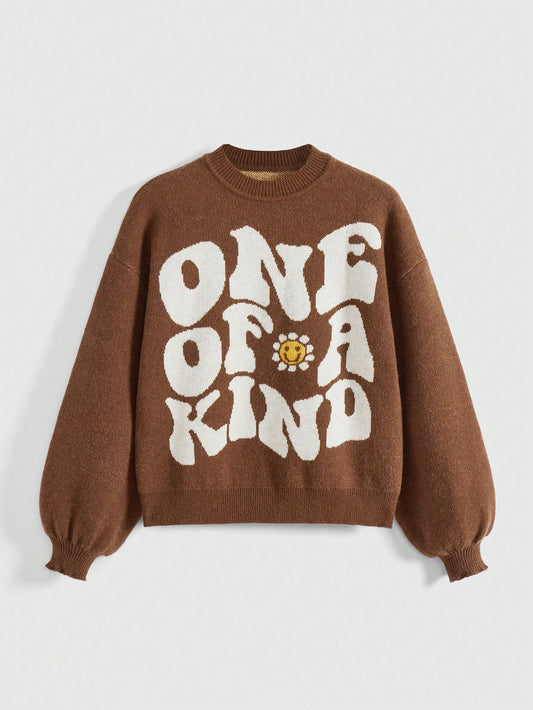 One Of A Kind Round Neck Casual Sweater