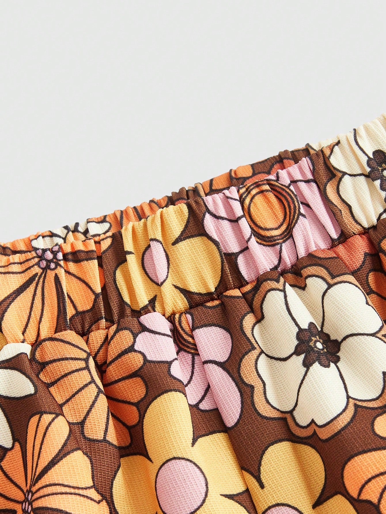 Artistic Hippie Women's Full Printed Flower Pattern Wide Leg Pants